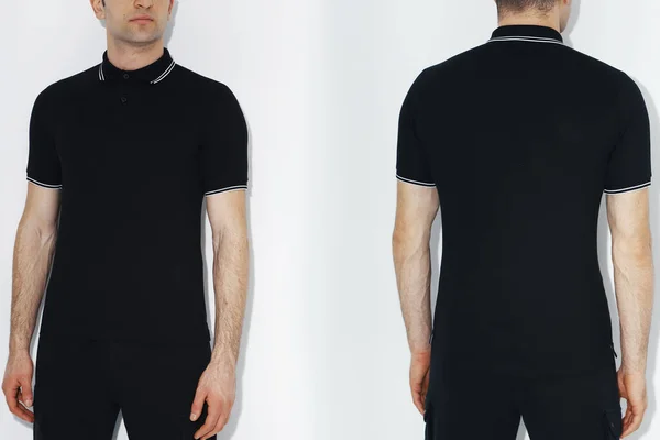 Black White Color Men Shirts Design Template — 스톡 사진