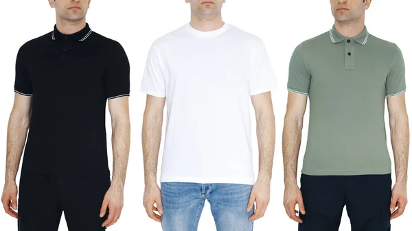 Black White Color Men Shirts Design Template — Stock Photo, Image