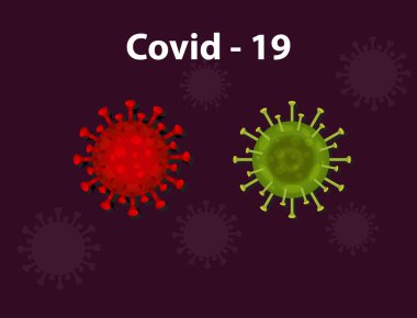 covid-19 influenza corona virüs arkaplanı.