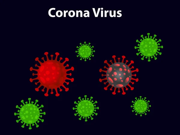 Covid Influenza Corona Virus Hintergrund — Stockvektor