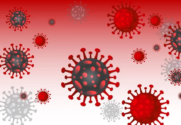 Covid Influenza Corona Virus Background Covid19 Disease Dangerous Health Cases — Stock Vector