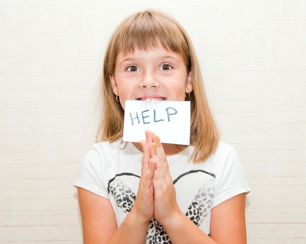 Mädchen braucht Hilfe — Stockfoto