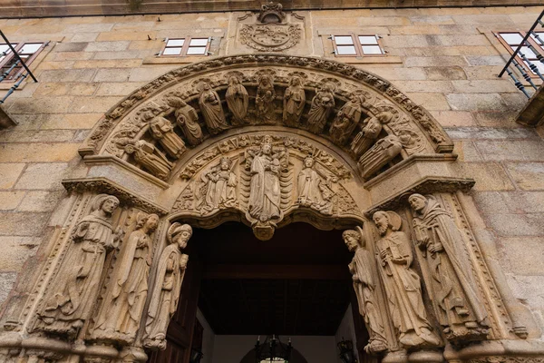 San Xerome romanesque building entrance in Santiago de Compostel — Stock Photo, Image