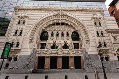 Campos Eliseos Theathre  facade in Bilbao clipart