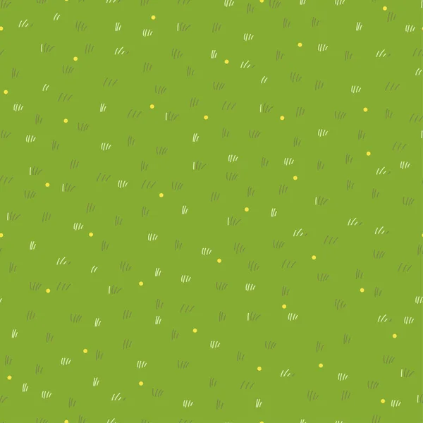 Gazon Gras Naadloos Zomer Vector Cartoon Natuur Groen Veld Textuur — Stockvector