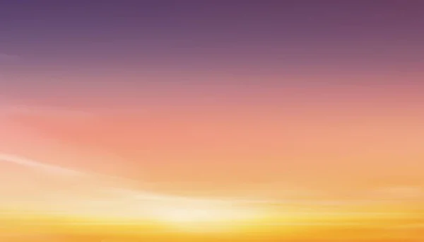 Sunrise Morning Purple Pink Yellow Orange Sky Vector Illustration Background - Stok Vektor