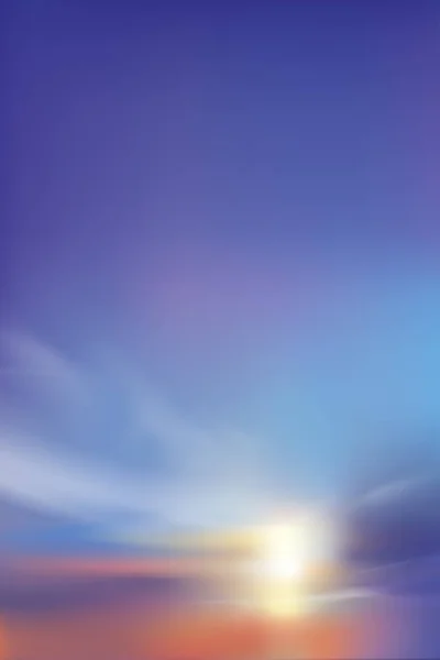 Sonnenaufgang Morgen Mit Orange Gelb Rosa Blauem Himmel Vertikale Dramatische — Stockvektor