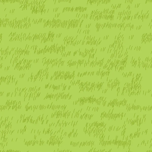 Trávník Bezešvé Létě Vektorové Kreslené Přírodě Zelené Pole Textury Roztomilé — Stockový vektor
