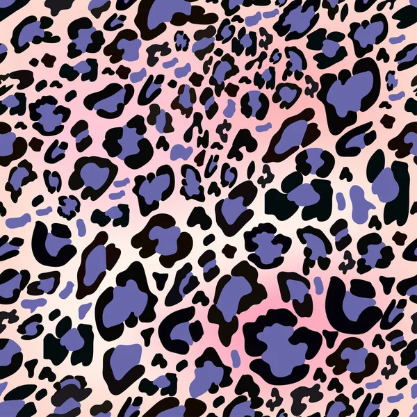 Vector Seamless Pattern Leopard Skin Purple Pink Pastel Background Wild — стоковый вектор