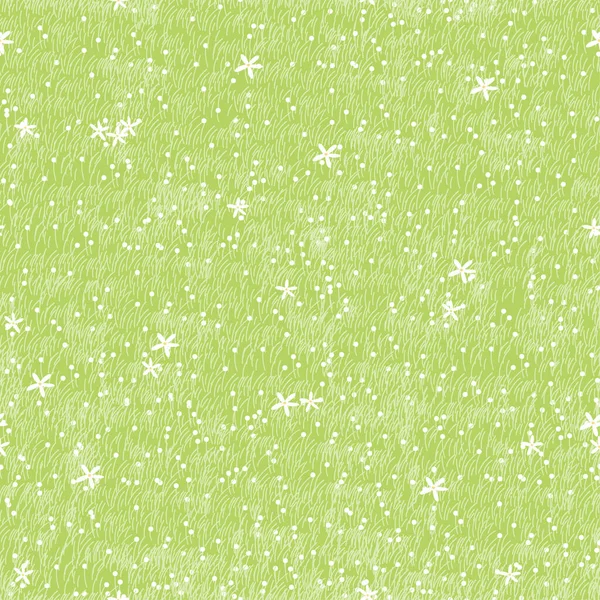 Green Grass Seamless Spring Vector Illustration Pattern Nature Lawn Field — Stock Vector