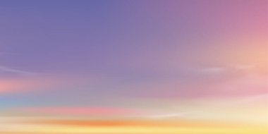 Akşamları Mor, Turuncu, Mavi, Pembe Gökyüzü, dramatik alacakaranlık manzarası, Vector ufuk gökyüzü afişi ile gün batımı 2022 renk trendiyle 2022 Güneş ışığı dört mevsim boyunca çok Peri 