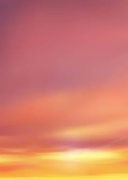 분홍빛 하늘로 아침의 저녁의 수직적 계절을 배경으로 지평선 해돋이 — 스톡 벡터