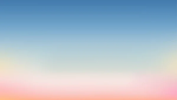 Vektor Morgon Himmel Horizon Spring Sky Scape Blått Gult Rosa — Stock vektor