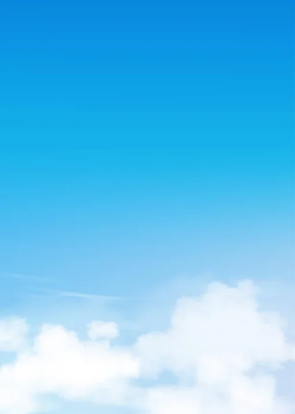 Blue Sky Altostratus Clouds Background Vector Cartoon Sky Cirrus Clouds — Stock Vector