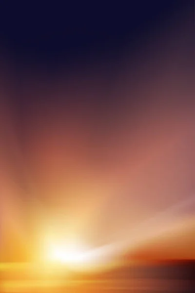 Закат Небо Вечером Оранжевым Желтым Фиолетовым Цветом Драматические Сумерки Пейзаж — стоковый вектор