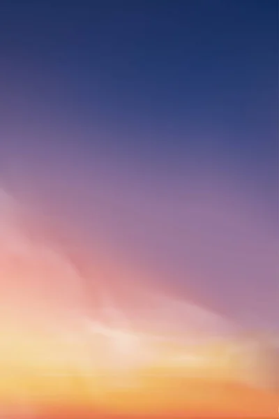 Sonnenuntergang Abend Mit Orange Gelb Rosa Und Blau Himmel Vertikale — Stockvektor