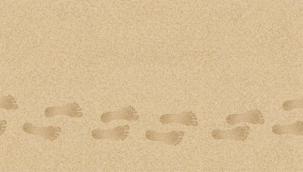 Seamless Pattern Texture Background Footprints Human Feet Sand Beach Background — Vector de stock