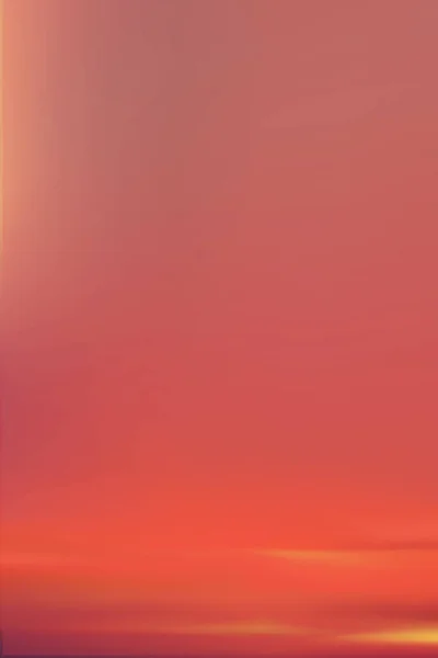 분홍빛 하늘로 아침의 저녁의 수직적 계절을 배경으로 지평선 해돋이 — 스톡 벡터