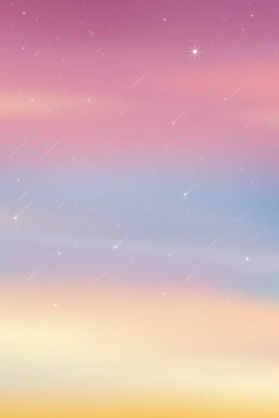 Чумацький Шлях Небесна Галактика Фентезійний Фон Багатокольоровій Пастелі Вектор Єдиноріг — стоковий вектор