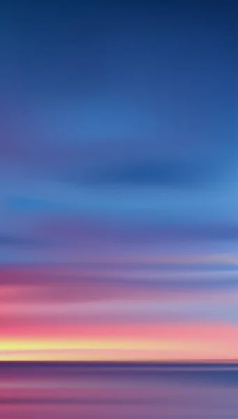 Sunset Evening Orange Yellow Pink Blue Sky Vertical Dramatic Landscape — Vector de stock