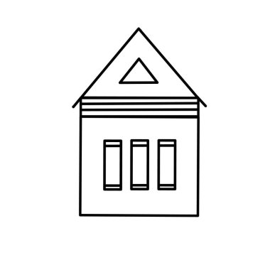 El yapımı ev. Basit vektör simgesi