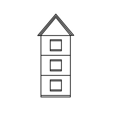 El yapımı ev. Basit vektör simgesi
