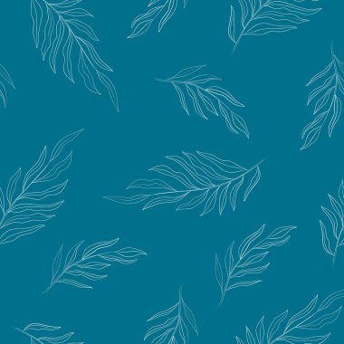 Yaprak dokusu desenli mavi arkaplan, duvar kağıdı için çiçek arkaplanı, şablon dosyası, web sayfası arka planı, yüzey dokuları