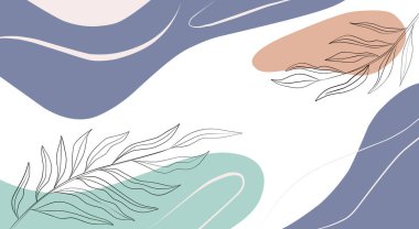 Moda vektörü minimum akışkan organik şekiller, sosyal medya paylaşımı için soyut arkaplan ideali, bloglar vs.