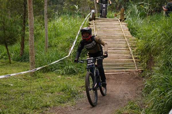 Festival Vélo Descente Yogyakarta Teras Caf Participant Festival Vélo Montagne — Photo