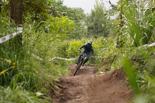 Downhill Bike Festival Yogyakarta Teras Caf Deltagare Mountain Bike Festival — Stockfoto