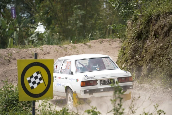 Yogyakarta Indonesia October 2022 Racers Compete King Cup Sprint Rally — Stock Photo, Image