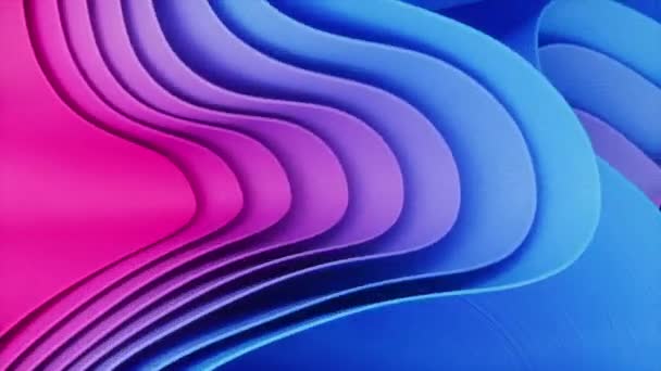 Trendy naadloze lus 3d animatie. Materiaal ontwerp achtergrond. Kleurrijke golven — Stockvideo