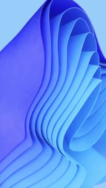 Abstract bevredigende lus animatie van kleurrijke golven. 3d weergave van golvende doek. — Stockvideo