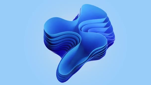 Μοντέρνο σχεδιαστικό υπόβαθρο. Απρόσκοπτη επανάληψη 3d animation. Αφηρημένα μπλε κύματα — Αρχείο Βίντεο
