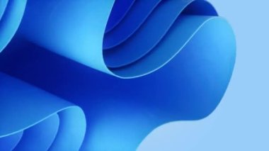 Renkli dalgaların 3 boyutlu modasız döngü animasyonu. Dalgalı bez döngü arkaplanı.