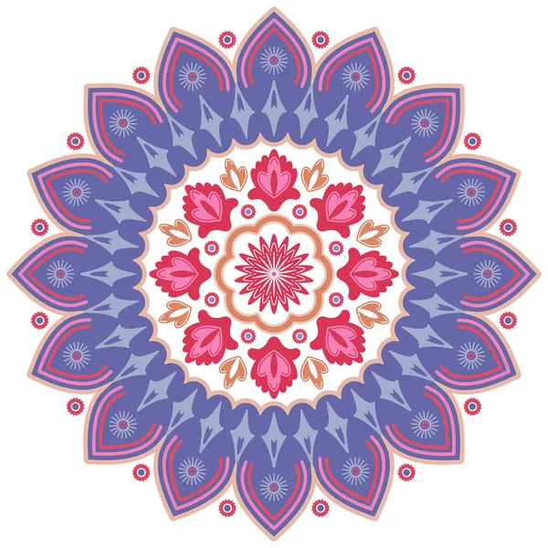 Абстрактный цветочный орнамент для печати и декорирования. Симпатичная мандала для ткани — стоковый вектор