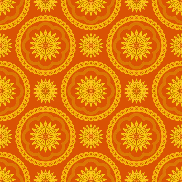 Chrysanthème floral motif sans couture. Illustration populaire ornementale print — Image vectorielle