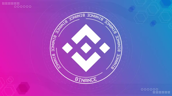 Binance kripto para piyasası geçmişi. Engelleme zinciri e-ticaret temalı vektör illüstrasyonu
