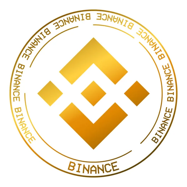 Binance Crypto Trade Exchange Stock Market Sign Blockchain Commerce Theme — Stock Vector