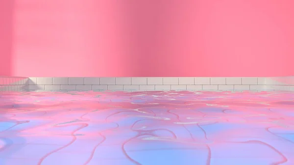 Swimming Pool Abstract Background Pink Blue Colors Illustration Modern Design — Stock Photo, Image