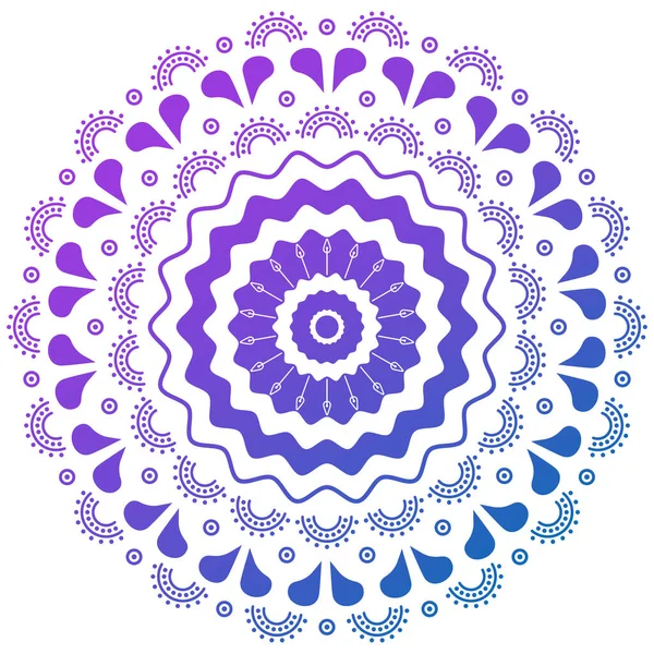 Ornement Abstrait Mandala Fleur Illustration Vectorielle Florale Circulaire Pour Impression — Image vectorielle