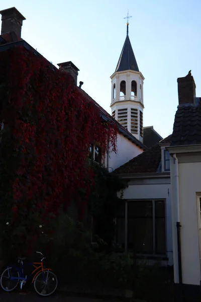 Amersfoort Caddelerinde Güzel Bir Mimari Klasik Hollanda Binaları Kapanıyor Amersfoort — Stok fotoğraf