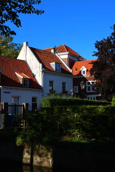Schöne Architektur Auf Den Straßen Der Stadt Amersfoort Klassische Holländische — Stockfoto