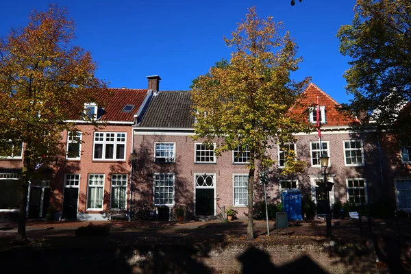 Krásný Pohled Ulici Holandského Města Amersfoort Klasická Architektura Nizozemska Podzim — Stock fotografie