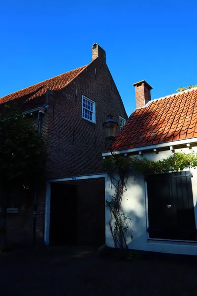 Autentická Holandská Architektura Krásné Domy Ulici Fotografie Evropského Města — Stock fotografie