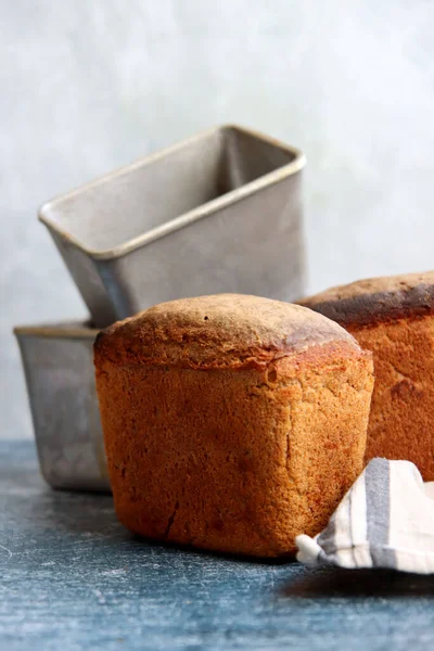 Traditional Ukrainian Rye Bread Darnitskiy Bread Sourdough Bread Close Photo — Stock Photo, Image