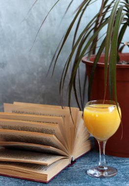 Açık bir kitapla geçmişe dönük bir hayat. Kopyalama alanı olan açık gri arkaplan. 