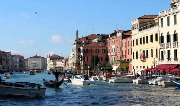 Beautiful City View Venice Canals Streets Monuments Colorful Buildings Water Stock Picture