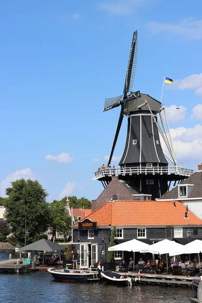 Haarlem Netherlands August 2022 Beautiful Dutch City Street View Summer — стокове фото