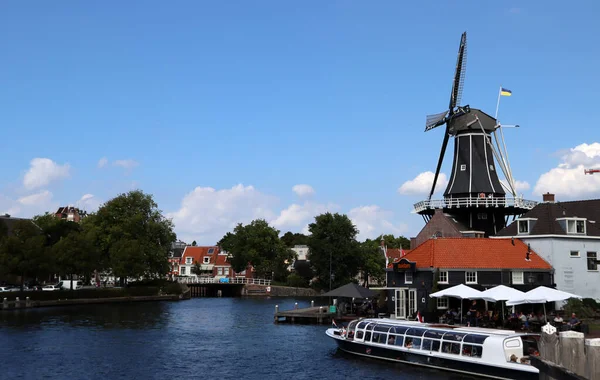 Dutch City View Beautiful Traditional Architecture Netherlands Tourist Destinations Concept — Stock Photo, Image